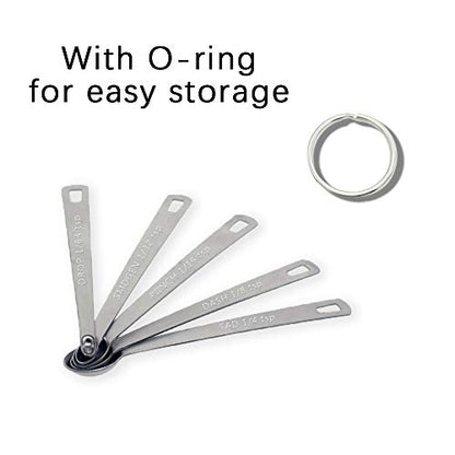 1Pack Mini Measuring Spoons Set, Heavy Duty Stainless Steel Teaspoon for Cooking and Baking, Suitable for Small Amount of Dry or Liquid Ingredients and Spices