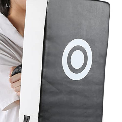 Arc Kick Foot Target Sports Training Pad for Sanda Boxing Basketball Taekwondo Leg Exercise Black White 50x30x10cm