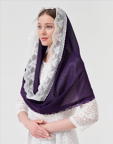 Leimandy Infinity Chapel Veil Hijab Scarf Head Wrap for Muslim V96 - color: Purple