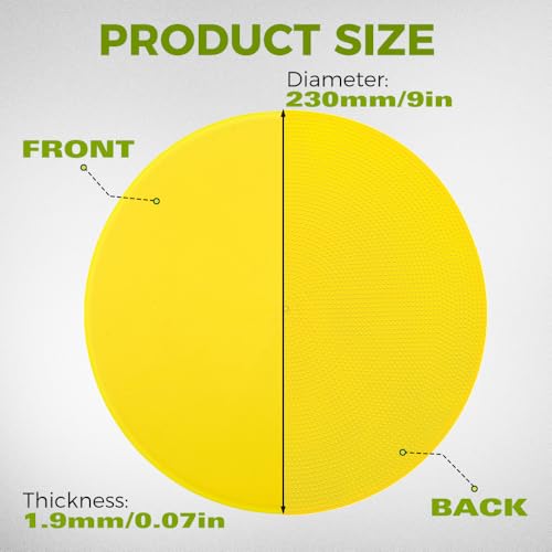 MUXSAM 14Pcs Spot Markers for Agility Dot Gym PE Training Dance, Flat Disc Markers, Soccer Cones, Field Court Markers, Football Training Equipment with Bag for Games Floor Dots Sport - size: 23cm/9in