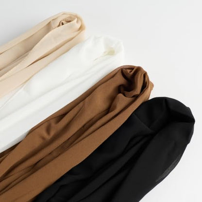 Febfim 4 PCS Muslim Women Soft Premium Solid Chiffon Hijab Scarves Shawl Long Scarf Wrap Scarves with Gift Box - color: 2026 4d