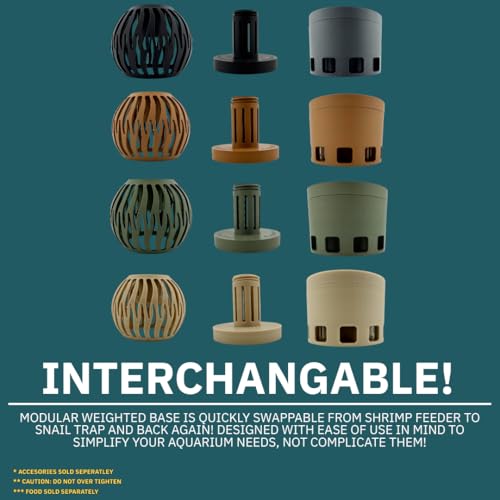 Shrimp Feeder and Hide for Freshwater Aquariums – Modular Design, Aquascape Friendly, Designed & Manufactured in USA (Sand) - color: Sand
