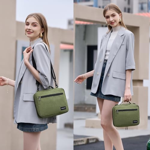 Bible Cover Case for Women Large Bible Cover for Girls Bible Study Supplies Accessories with Handle and Shoulder Strap | Durable - color: Green