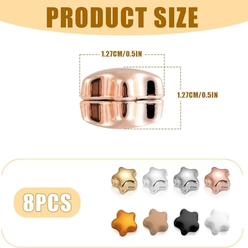 8 Pcs Five-Pointed Star Strong Hijab Magnets Pins, Multi-Use No-Snag Veil Weights Pinless Brooch Hijab Pins for Women Clothing Scarf, fdgdyhteu4465456