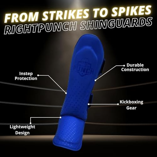 Martial Arts Shin Guards, Leg Protection for MMA, Kickboxing Training Instep Protection, Muay Thai Martial Arts Sparring Training Gear - color: Blue, size: X-Large