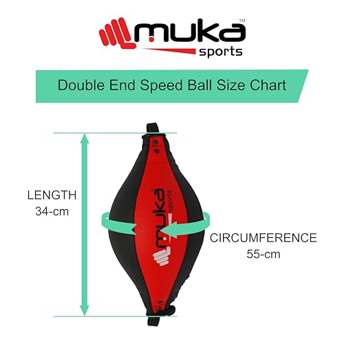 Boxing Speed Bag - Double End Punching Bag, Heavy Duty Synthetic Leather Boxing Ball - Gym Speed Reflex Ball - Muay Thai Training Swivel Ball for Fitness - style: Oval Shape/Red