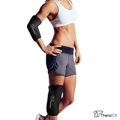TheraICE Hamstring Compression Sleeve for Women & Men, Hot and Cold Compress Reusable, Thigh Wrap, Cooling Sleeves, Quad Ice Packs for Injuries Reusable, Hamstring Braces Recovery for Pain Relief(XXL) | LG Reusable Thigh Quad Braces for Women & Men, Reusa
