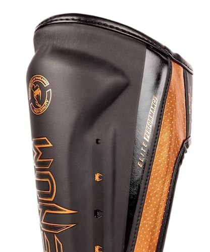 Venum Venum Elite Evo Shin Guards - color: Black/Bronze, size: Large