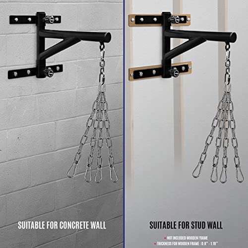 Yes4All Heavy Bag Hanger Wall Mount Punching Bag Hanger, Adjustable Heavy Duty Boxing Bag Bracket for Home Gym Indoor Outdoor