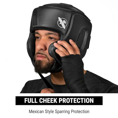 Hayabusa T3 Boxing Headgear Adjustable - color: Black, size: Medium