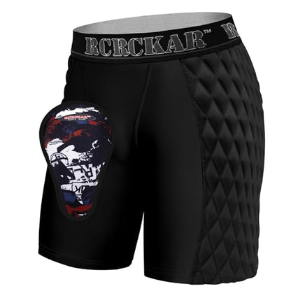 Baseball Sliding Shorts Protective Athletic Compression Underwear w/Cup Baseball Football Lacrosse - color: Black, size: Small