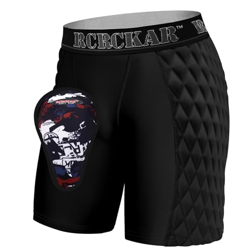 Baseball Sliding Shorts Protective Athletic Compression Underwear w/Cup Baseball Football Lacrosse - color: Black, size: Large