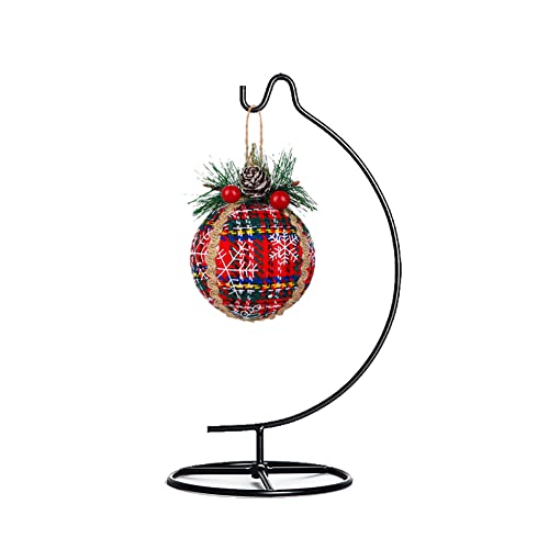 YY YEARCHY Ornament Display Stand Metal Stand Air Plant Stand Flower Pot Holder Iron Stand for Hanging Glass Globe Ball (C Shape) - color: Black, size: 10.43"x4.92"x4.92"
