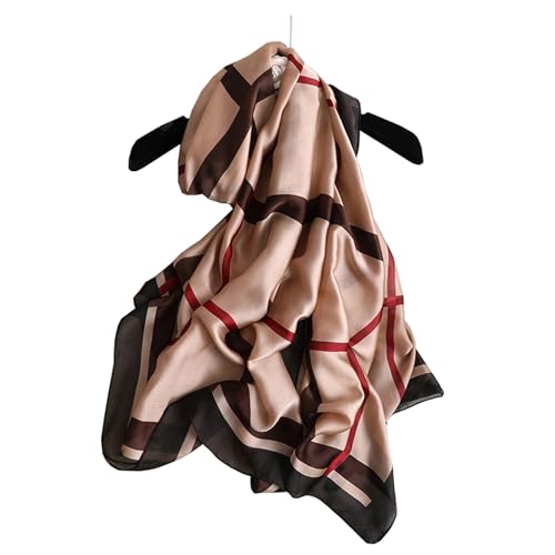 Silk Scarf 100% Mulberry Silk Fashion Scarves Long Lightweight Shawl Wrap - color: W18