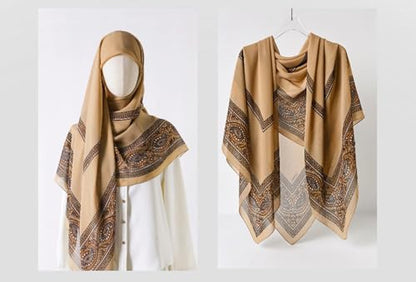 K-Elewon Large Square Scarf 51" Headscarf Chiffon Fashion Scarves Turbans Hair Wrapping Scarfs H25-02 at Amazon Women’s Clothing store