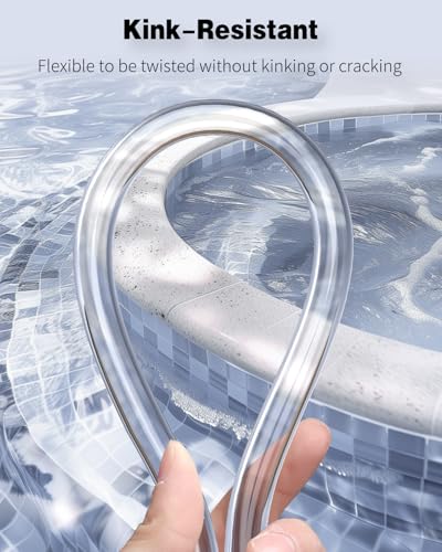 Pawfly 9.8 Feet Aquarium Airline Tubing, ID 1/2" Clear PVC Flexible Plastic Tube for Aquarium Garden Pond Fountain - size: 1/2" ID, style: 9.8 Feet