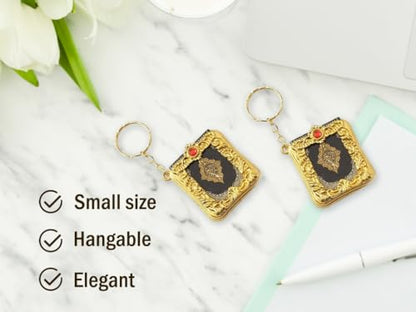 15PCS Mini Quran Keychain, Mini Islamic Keychain, Miniature Pendant Book Keyring, Small Muslim Keychains