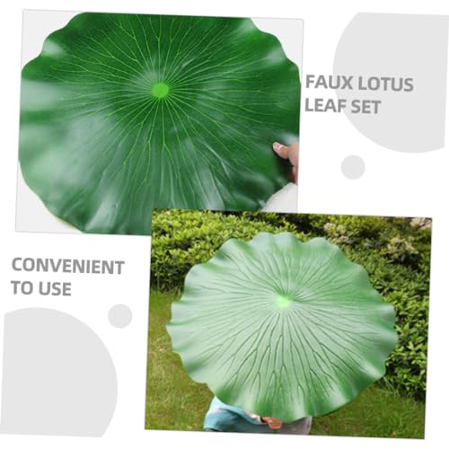2pcs Simulated Lotus-Leaves Floating Decoration for Aquariums Realistic Fish Tank Ornament Lightweight Design for Aquatic Displays