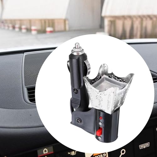 Fenteer Car Electric Incense Burner Electric Censer Cigarette Lighter, Auto Accessories, Middle Eastern Style Bakhoor Burner, Silver - color: Silver