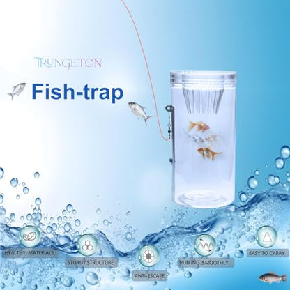 Portable and Plastic Aquarium Minnow&Small Fish Trap for Aquarium Children Fishing Outdoors,Durable Container Bait Trap Suitable for Fishing,Crab,Shrimp,Turtle - size: Medium