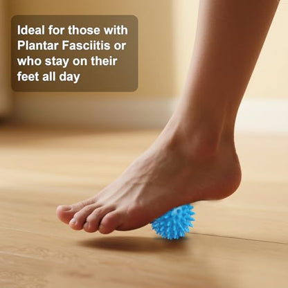 Spiky Massage Balls- 3PCS (Firm, Medium and Soft) Muscle Massager Ball for Feet, Back, Neck, Muscles, Hands Massager Roller for Plantar Fasciitis, Foot Arch Trainer, Exercise, Physical Therapy - color: 3color