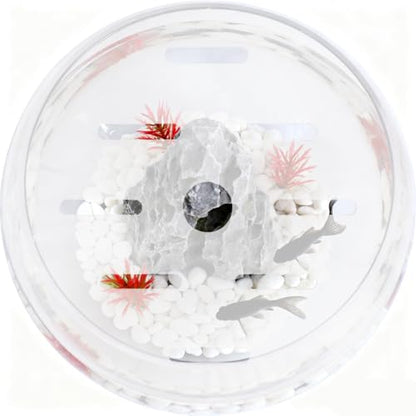Fish Tank Lid: 18cm/7.1" Round Aquarium Lid Cover with Hole - Transparent Acrylic Tank Protective Cover for Fish Bowl Terrarium - size: 18.00X18.00X0.30CM