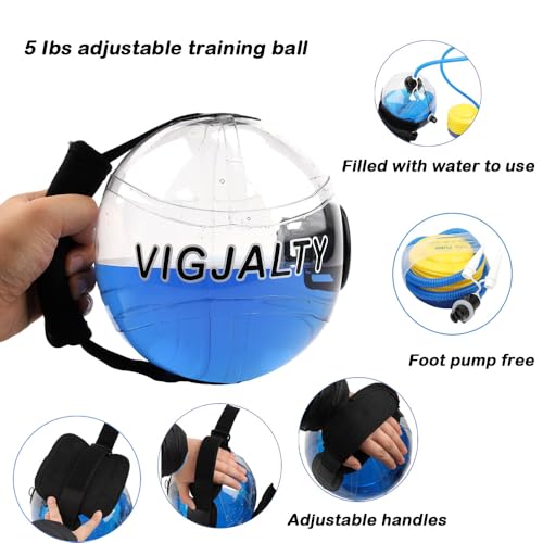 3-Size Aqua Ball Master Set | Total Body Workout with Adjustable Water Weights Up to 33 lbs | Home Gym Equipment for Instability Training, Muscle Engagement & All Levels