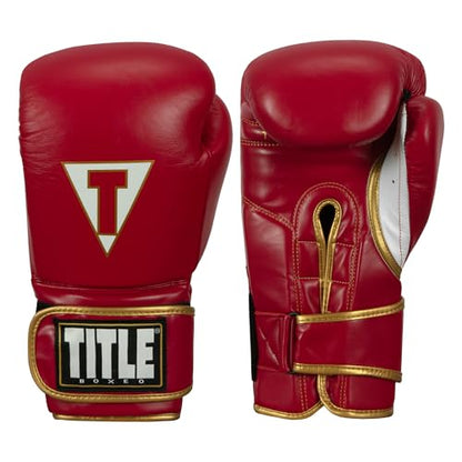 Title Boxeo Mexican Leather Bag Gloves Quatro - Boxing Gloves, Punching Bag Gloves, Kickboxing Gloves, Punching Gloves, Heavy Bag Gloves, Boxing Gloves Men and Women, Boxing Equipment - color: Red/White, size: 12 oz