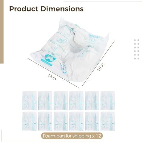 Foam Bags For Shipping 12 PCS 14×16 Inch, Handy Temperature-Activated Expanding Pouches, Instant Pack Quick Packaging - Protective Parcel Solution - color: 12 PCS, size: 16 × 14 inch