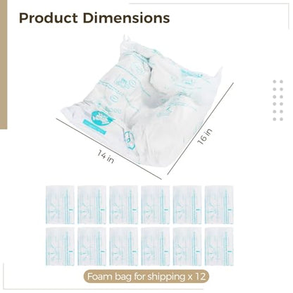 Foam Bags For Shipping 12 PCS 14×16 Inch, Handy Temperature-Activated Expanding Pouches, Instant Pack Quick Packaging - Protective Parcel Solution - color: 12 PCS, size: 16 × 14 inch