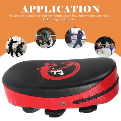 Didiseaon Kickboxing Kick Shield Curved Thickened Leg Pad Red 1pcs Boxing Kicking Strike Shield Martial Arts Sparring Gear for Taekwondo Training