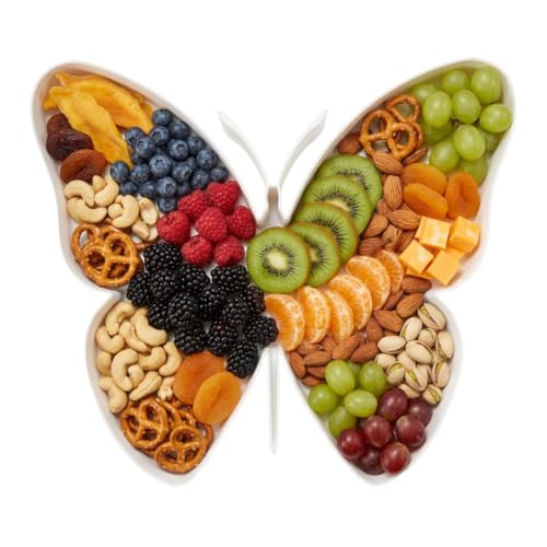 10 Inch Plastic Fillable Butterfly for Charcuterie, Party Table Centerpiece, Waterproof (Butterfly) - style: Butterfly