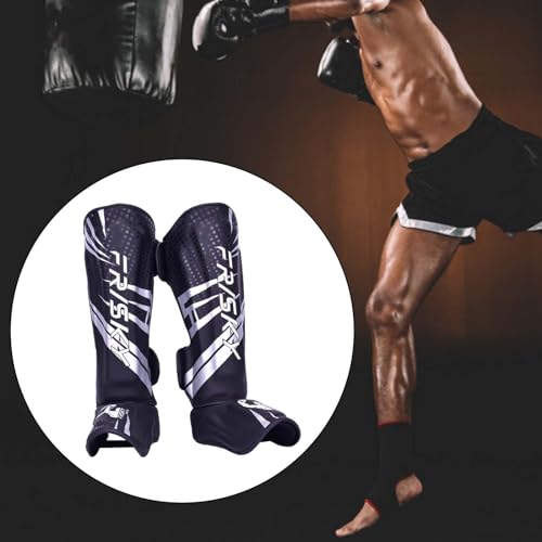 kowaku Muay Thai Kickboxing Shin Guards, Leg Guards, Men Women Equipment Leg Instep Protection Pads, for Grappling Martial Arts