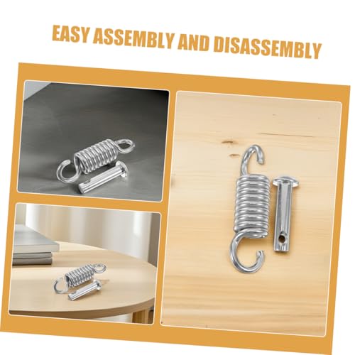 HANABASS 2 Sets Hammock Chair Hanging Kit Heavy Duty Spring Extension Springs with Pin Carabiner Hook Versatile Use for Swings Porches and Balconies