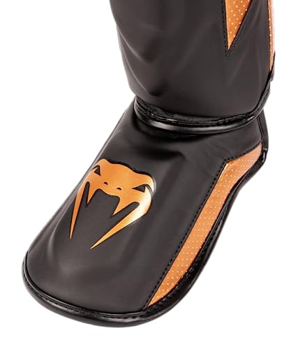 Venum Venum Elite Evo Shin Guards - color: Black/Bronze, size: Large