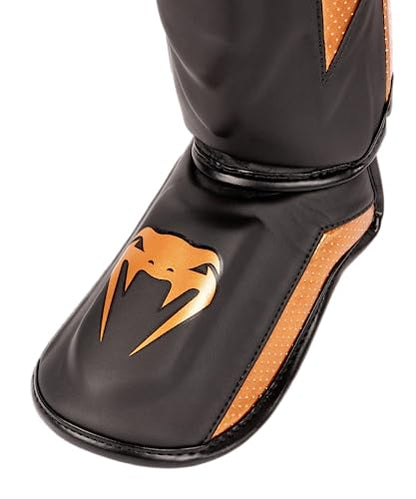 Venum Venum Elite Evo Shin Guards - color: Black/Bronze, size: Large