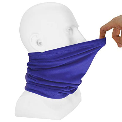 Polar Fleece Neck Warmer - Windproof Winter Neck Gaiter Cold Weather Face Mask For Men Women - 1 Pack - color: 1 Pack Bright Blue