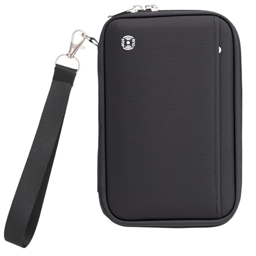 WALNEW Family Passport Holder for 5 - Large Travel Organizer Holds up to 6 Passports, RFID Blocking Water Resistant Document Wallet for Cards, Tickets, Boarding Passes - color: Black, size: 6 passports