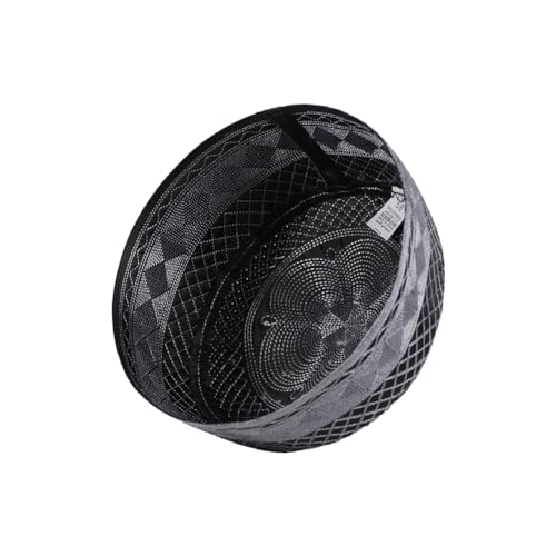 haozaikeji 4pcs Men's Muslim Prayer Kufi Hat Embroidered Islamic Prayer Cap Arabian Omani Turkish Praying Caps Eid Topi Hat - color: White+coffee+grey+dark-grey