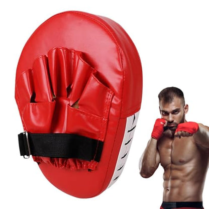 Boxing Pads Gloves | Curved Hand Target Punching Boxing Mitts Pads - Thick Punching Training Hand Curved Focus Mitts for Kickboxing Thai - color: Red