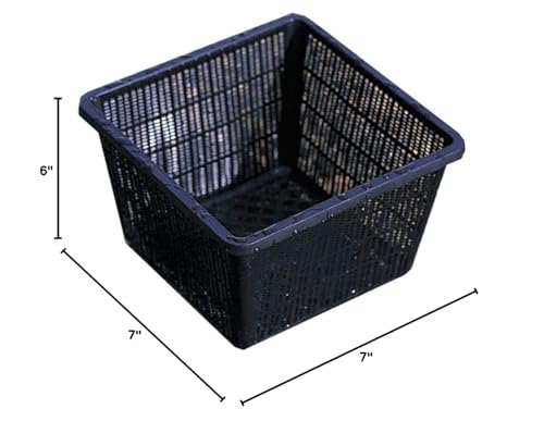 Small Water Garden Pond Aquatic Plastic Mesh Planting Basket Kit, Variety of 8 Pond Plant or Flower Planter Pots for Aquaponics, Hydroponics Slotted Mesh | Value 8 Pack