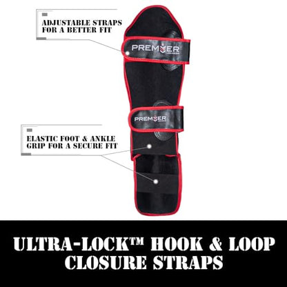 Revgear Premier Deluxe Shin Guard | Durable Lightweight Shin Guards for Any Level | Mixed Martial Arts (MMA) Kickboxing or Muay Thai - size: Extra Large