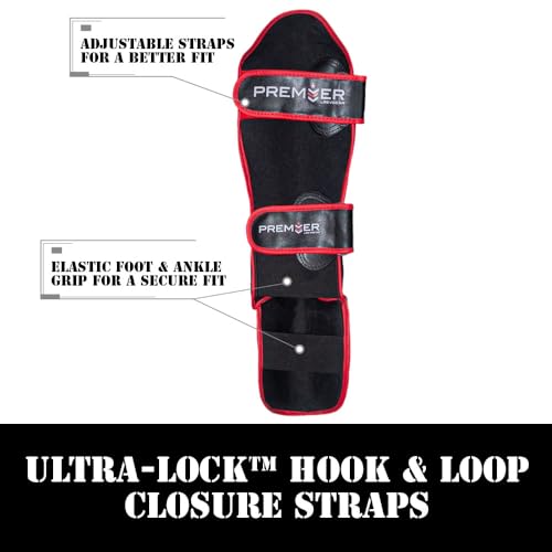 Revgear Premier Deluxe Shin Guard | Durable Lightweight Shin Guards for Any Level | Mixed Martial Arts (MMA) Kickboxing or Muay Thai - size: Large