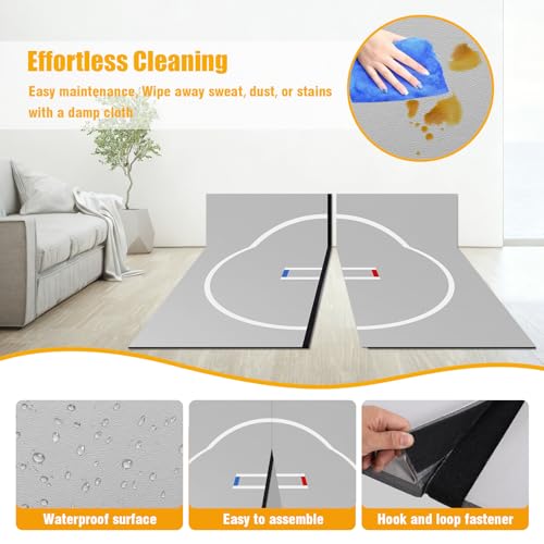 10'x10 Wrestling Mat for Home,1.2" Thick Foldable XPE Jiu Jitsu Floor Exercise Mat for Gymnastics, PE Training, BJJ, MMA, Martial Art, Grappling, Judo, Boxing, Yoga