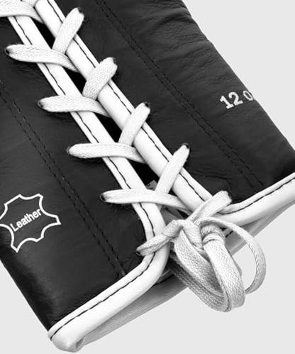 Venum Shield Pro Boxing Gloves - color: Black/White, size: 10oz XL, style: Laces