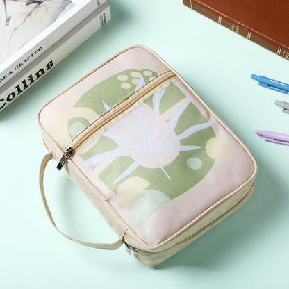Mr. Pen- Bible Cover Case | Carrying Book Case with Durable Handle and Zippered Pocket, Bible Protective Church Bag for Men & Women, Christian Gifts - color: Earthy Botanica