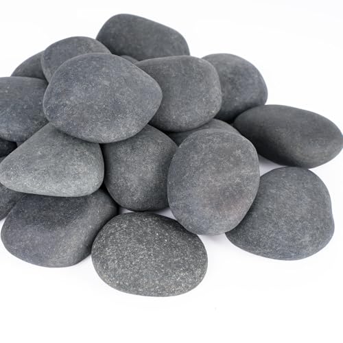Pulovin 20 lbs River Rocks for Landscaping, 2"-3" Natural Rocks for Aquarium, Fish Tank, Decorative Garden Stones for Plants, Flower Pots, Vase, Walkways - size: 2-3 Inch