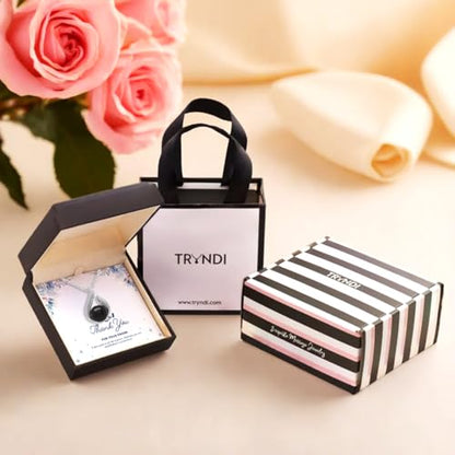 TRYNDI Tahitian Black Pearl Necklaces for Women - Wife Christmas Gift Ideas - style: Black Pearl Hook