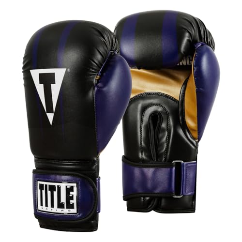 Title Boxing World Bag Boxing Gloves - color: Purple/Black/Gold, size: 14 oz