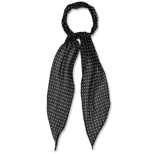 Polka Dot Scarf for Women, Chiffon Womens Scarves for Travel Date - color: Black a